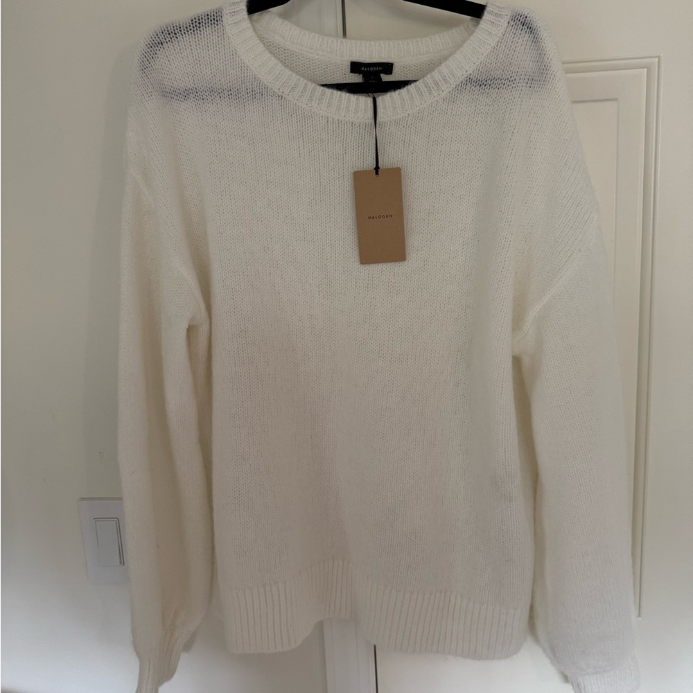 Halogen Cream Crew Neck Sweater